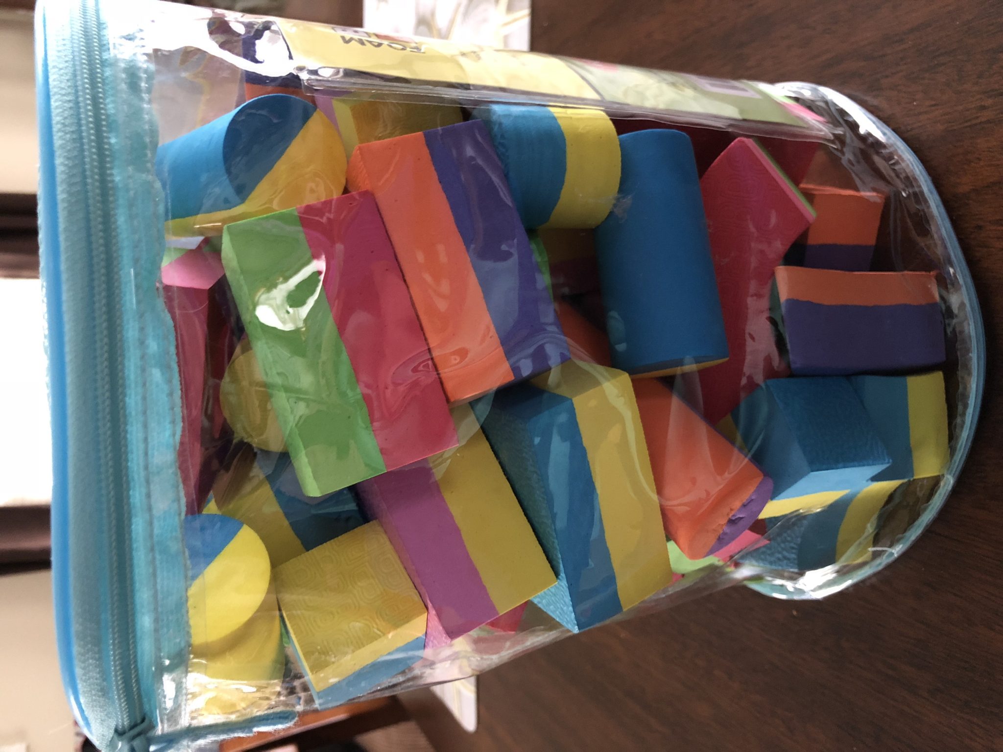 Bag of foam blocks