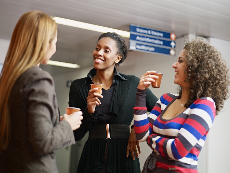 Women enjoying coffee break