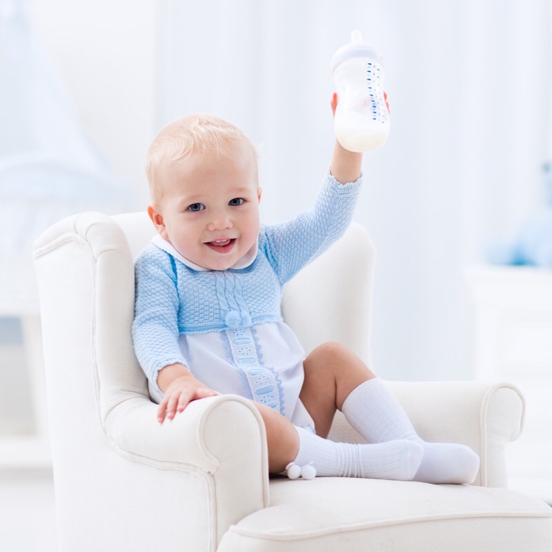 Baby drinking his bottle