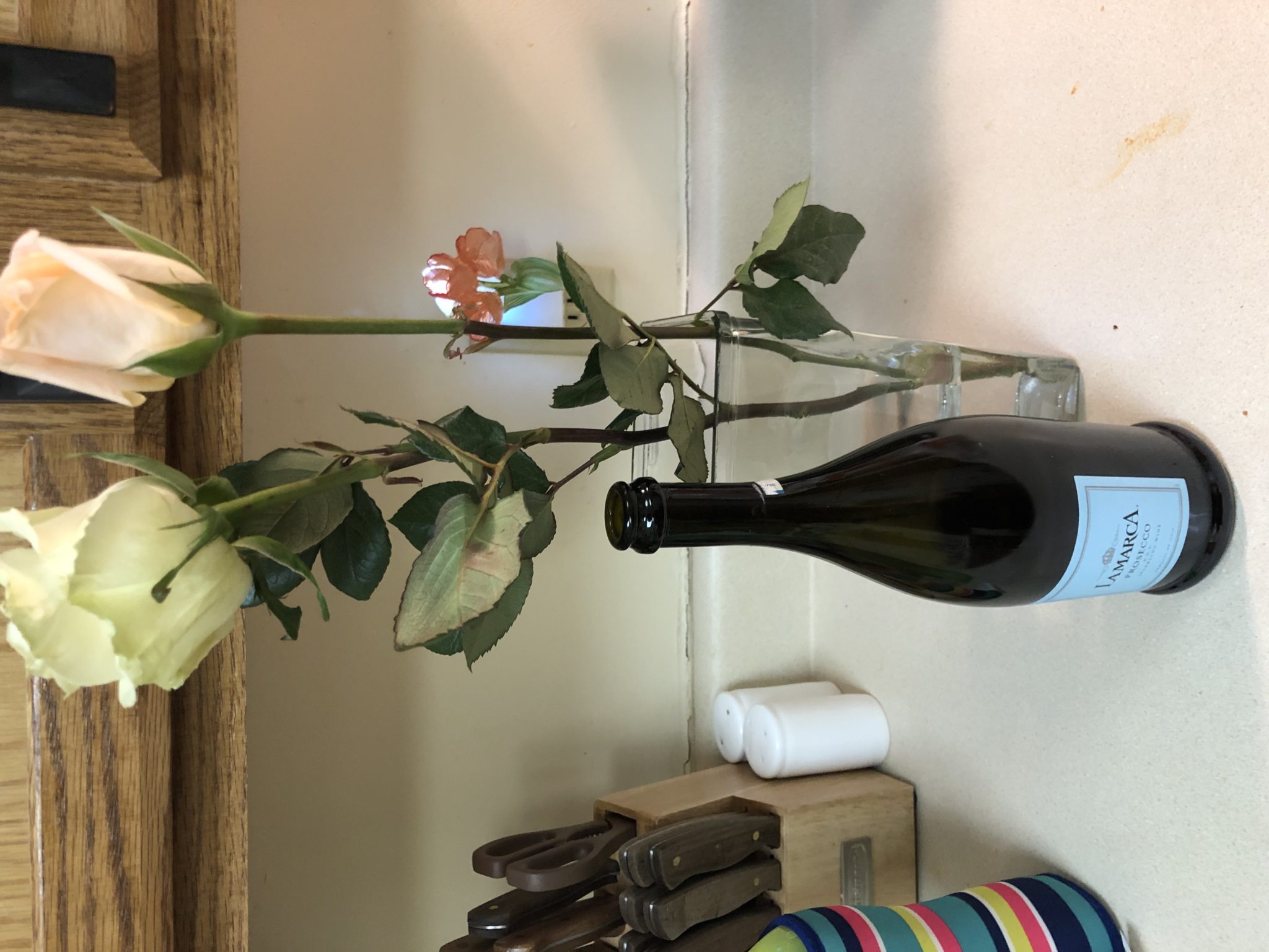 Flowers and wine