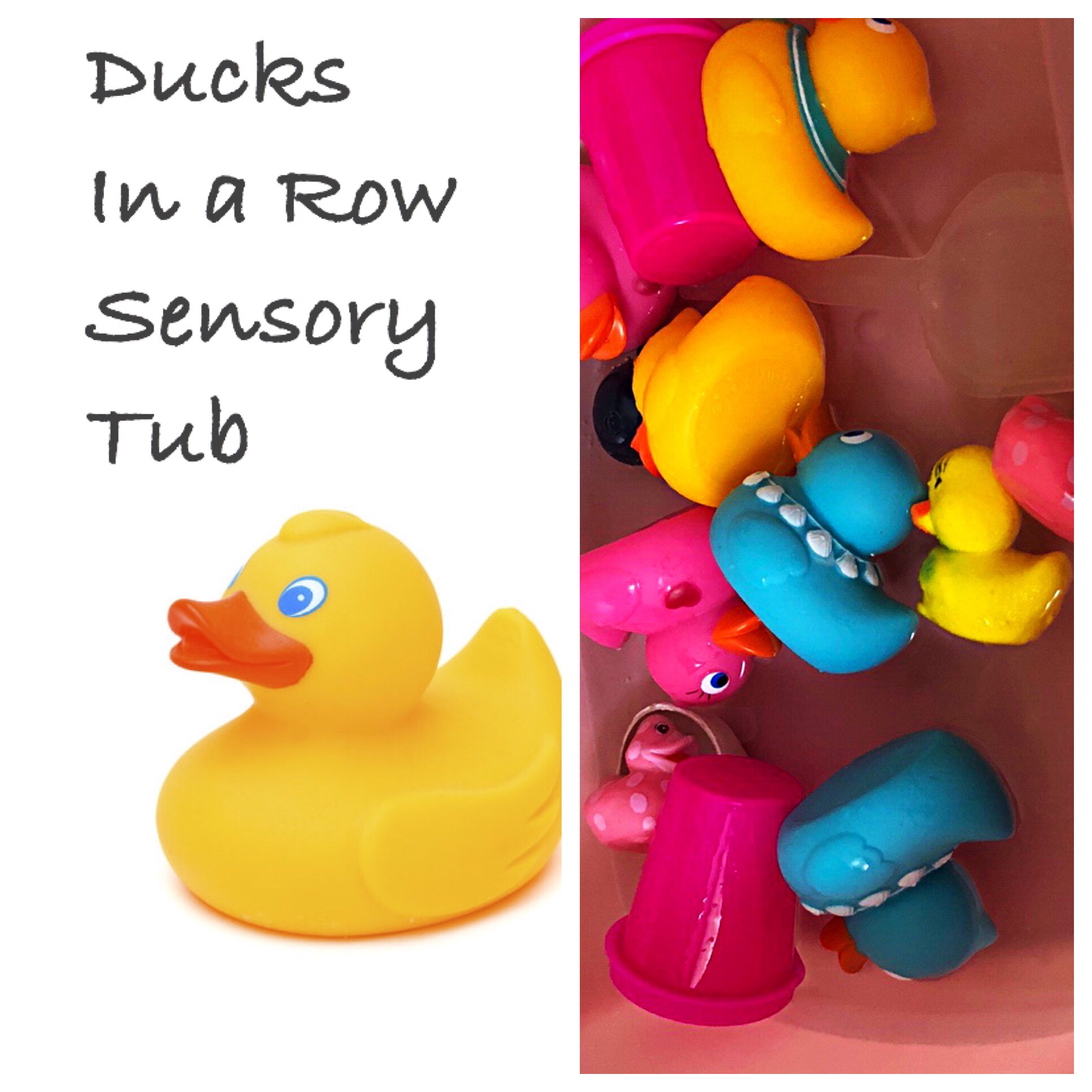 Ducks in a Row Sensory Tub pin