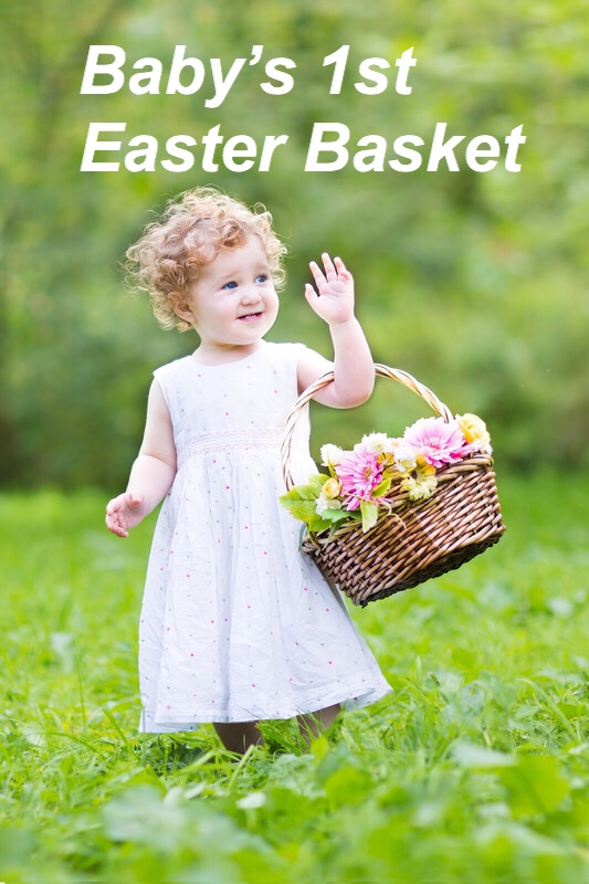 Baby’s 1st Easter Basket, spring garden pin