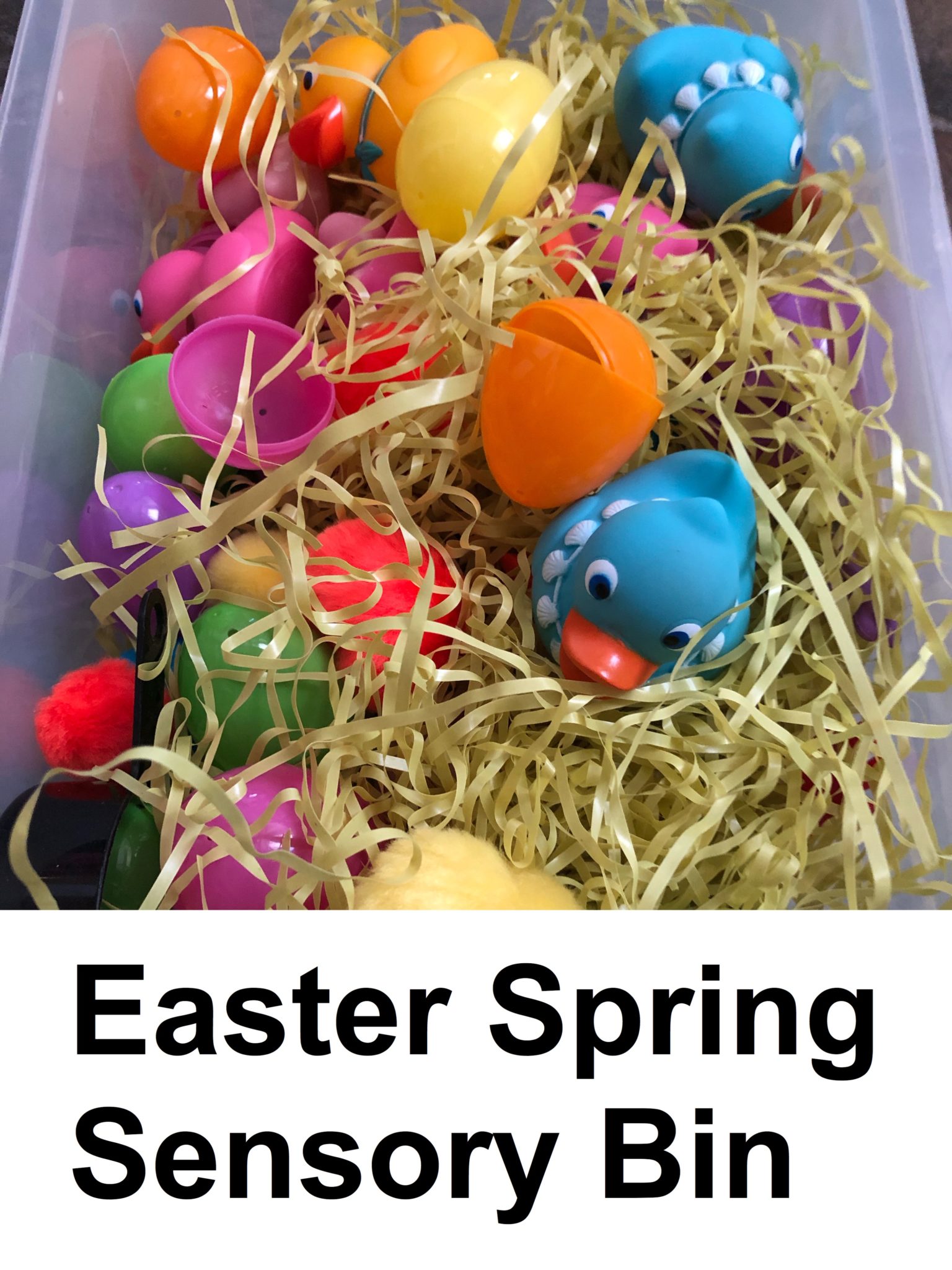 Easter Spring Sensory Bin pin