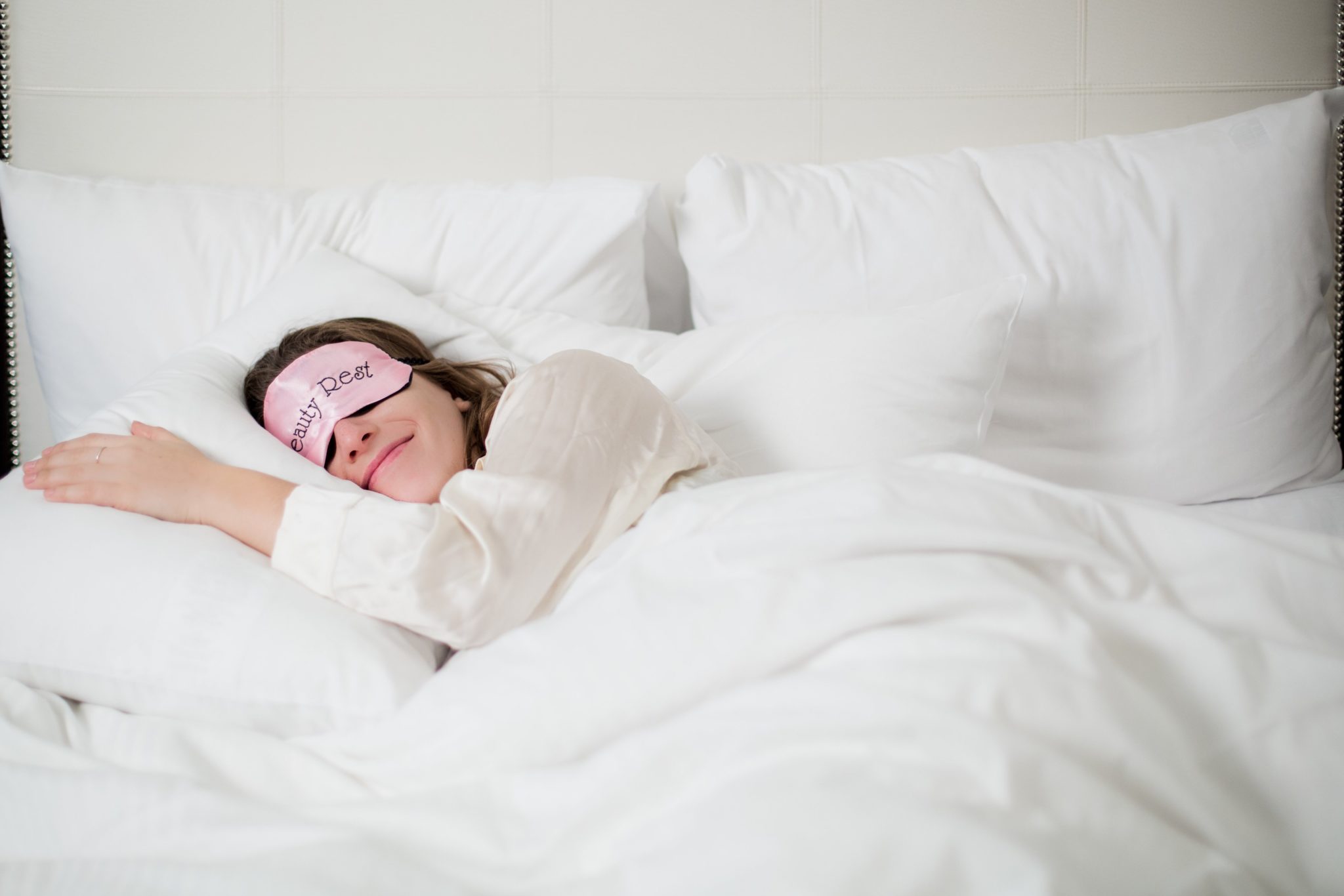 Woman sleeping in bed