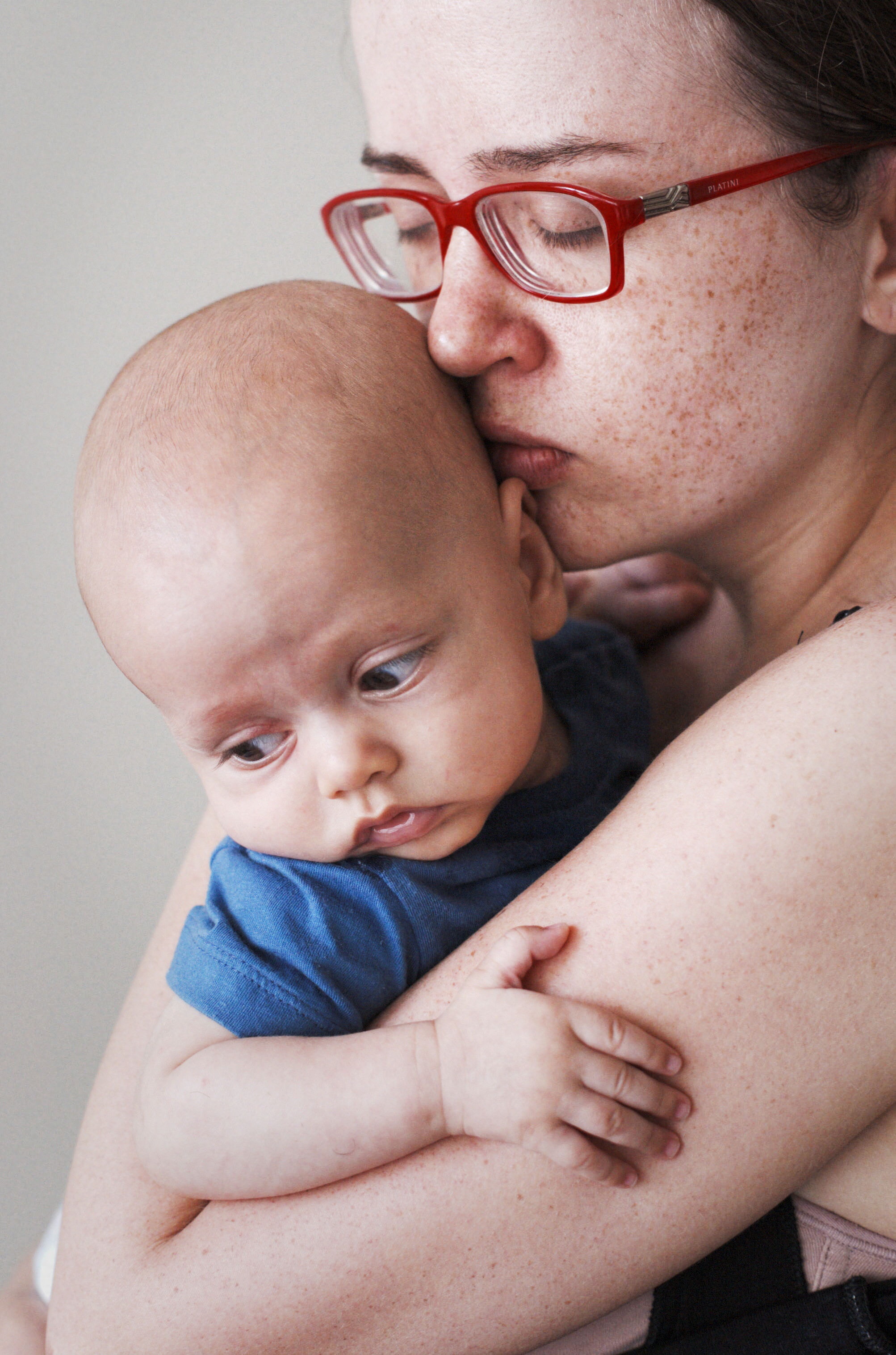 Mother holding baby