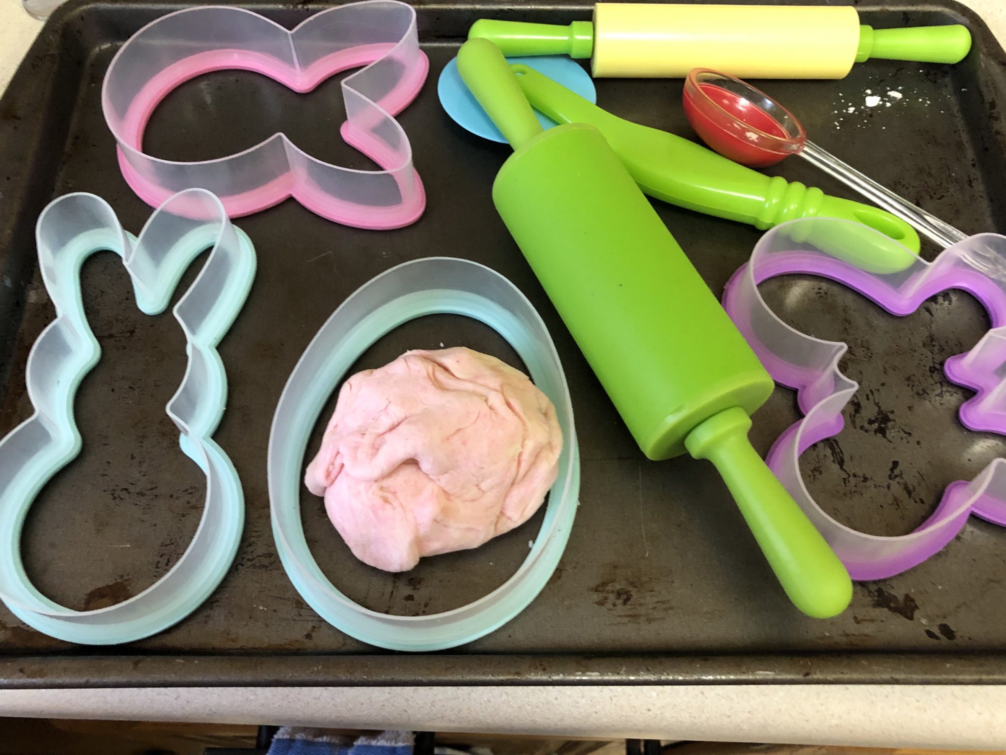 Peeps play-dough and cookie cutters