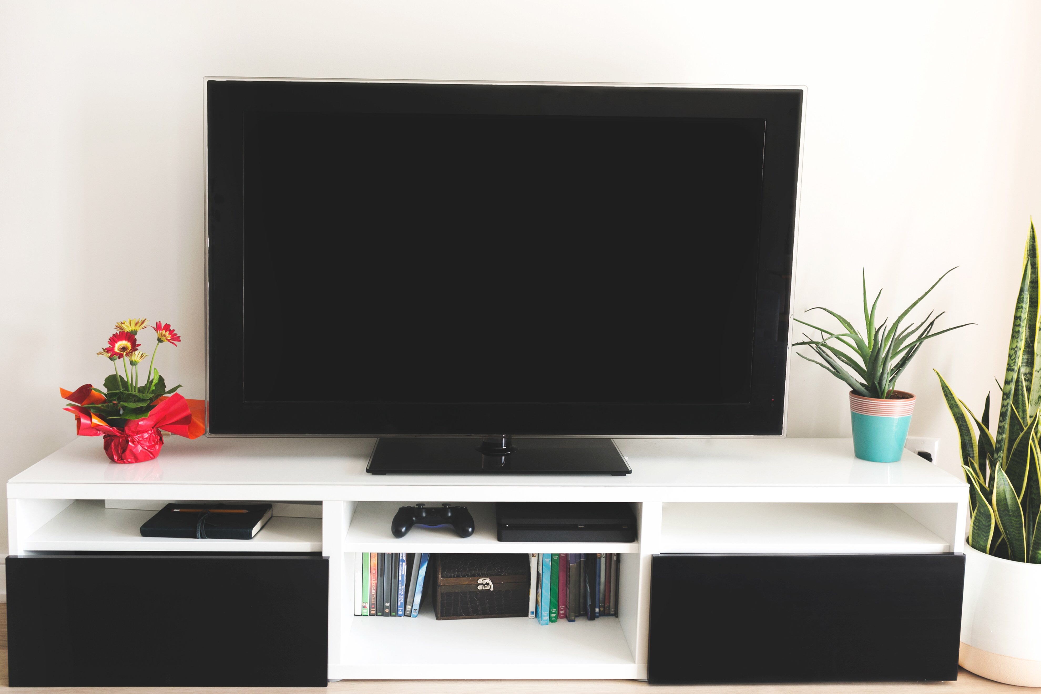 TV on an entertainment center