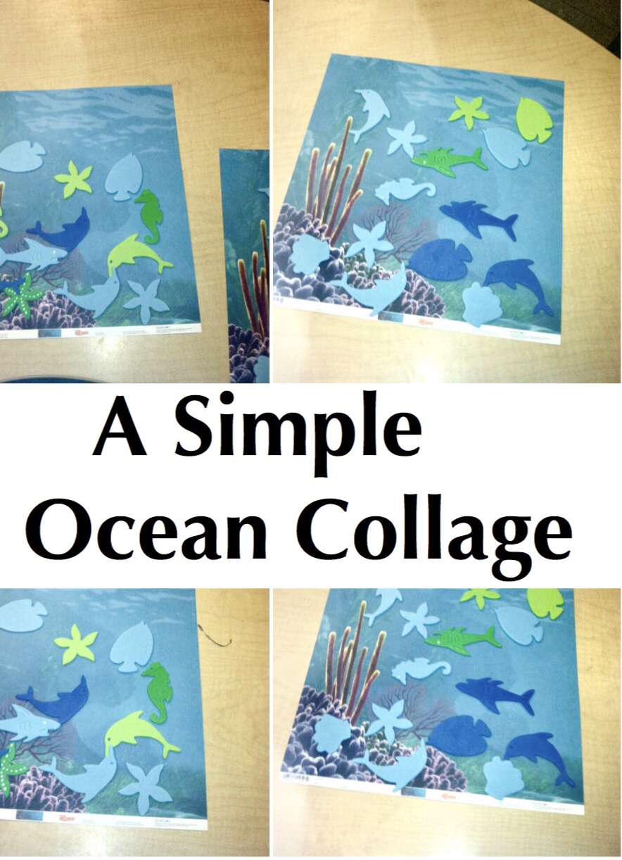 Ocean collage pin