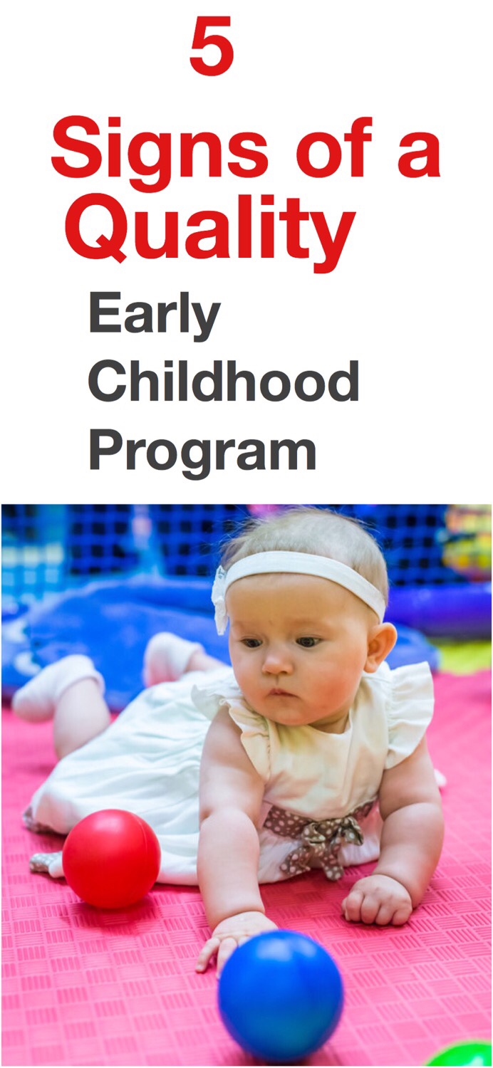 5 Signs of a quality early childhood program pin