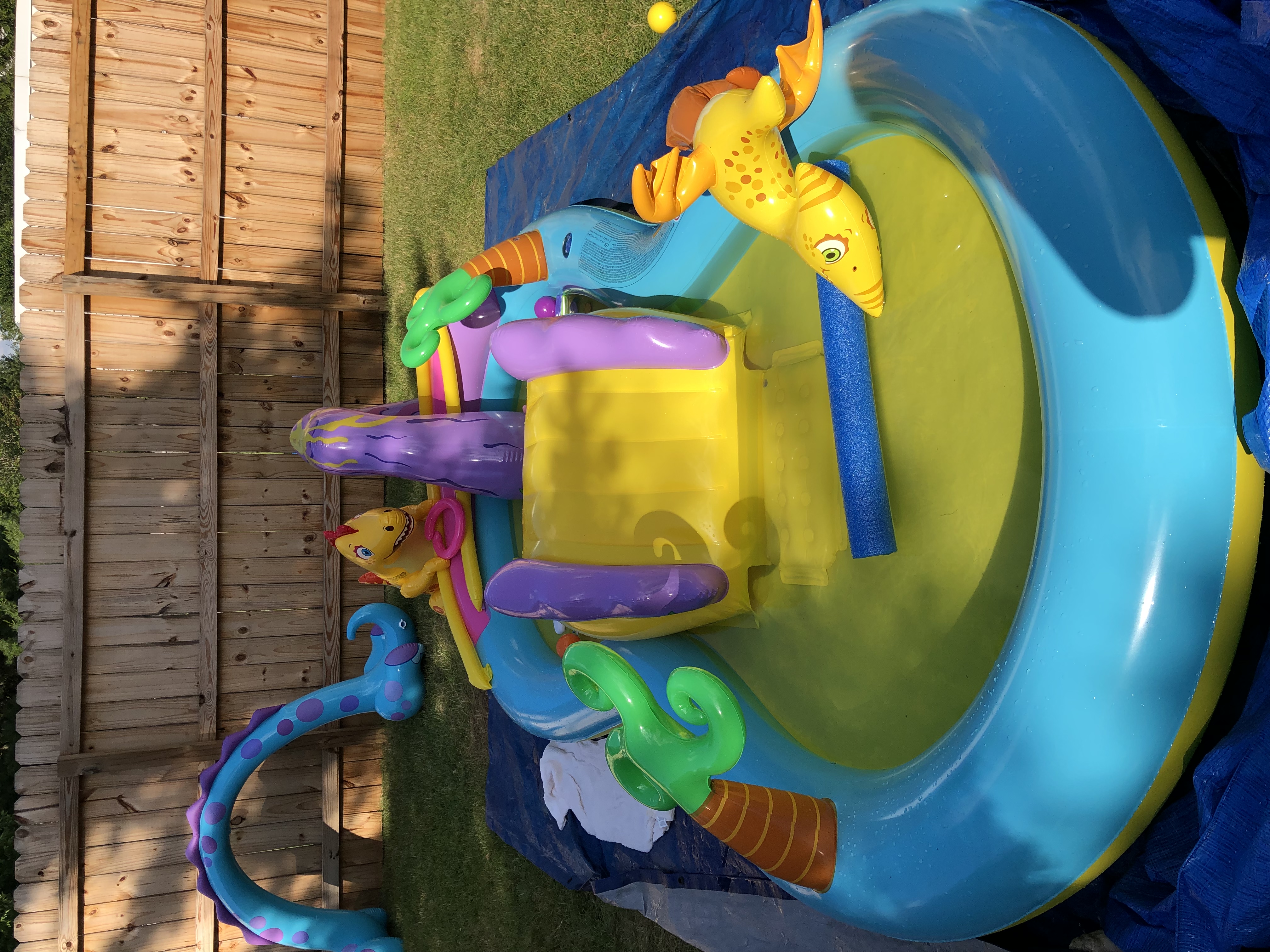 Pool with water slide