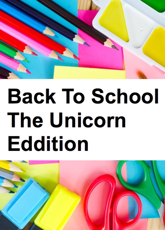 Unicorn Edition: school supplies pin