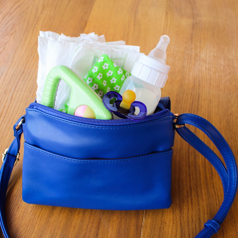 Bag with baby items