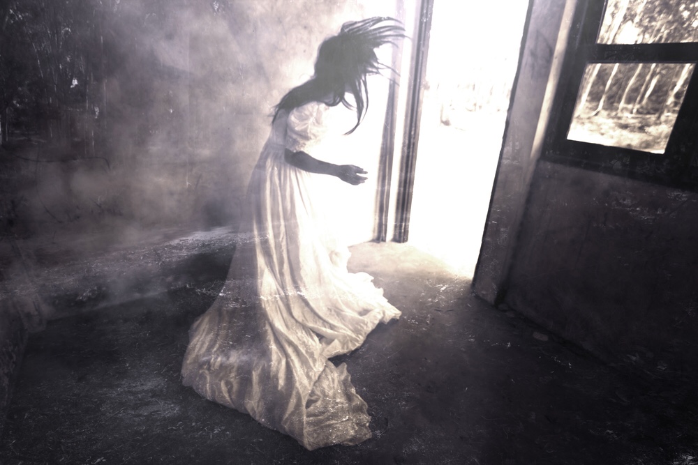 Ghost girl in haunted house