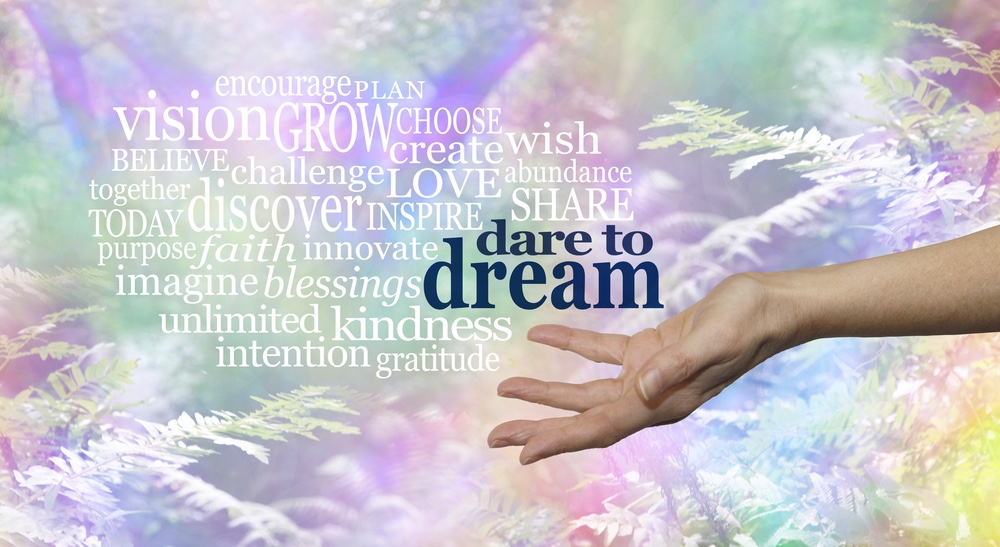 Dare to Dream word cloud